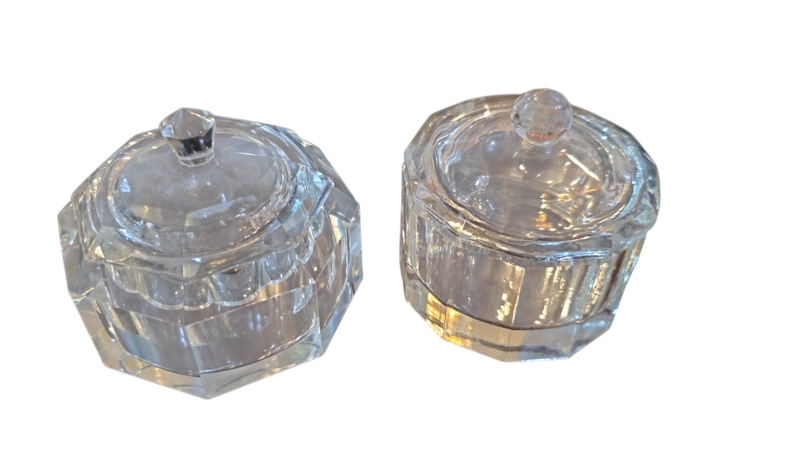 Par de potiches de cristal