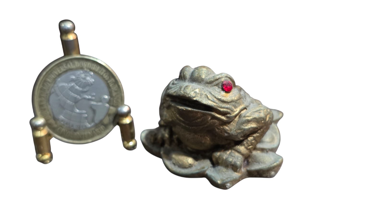 Sapo da fortuna em resina