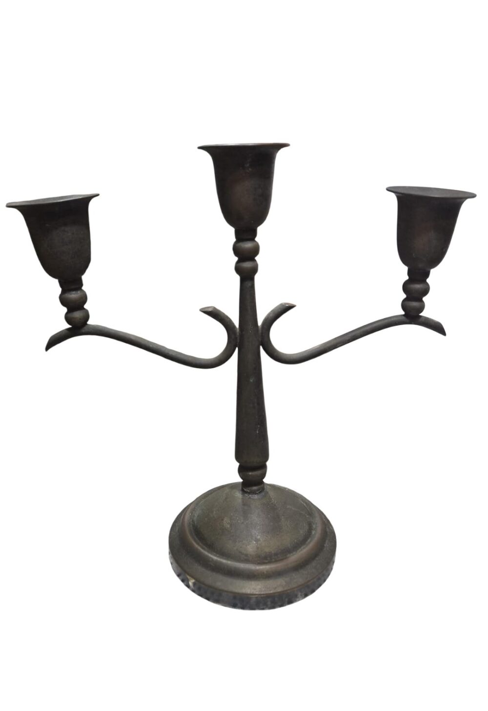 Candelabro para três velas em metal