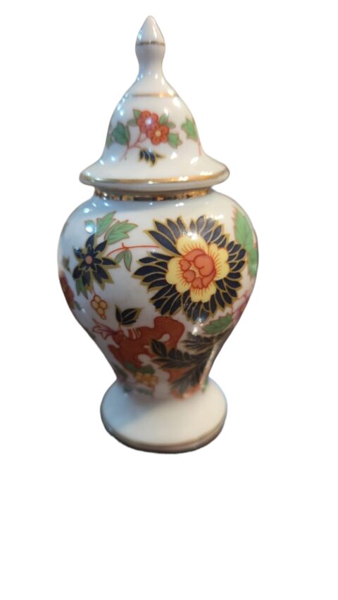Vaso de porcelana portuguesa, bela arte e policromia