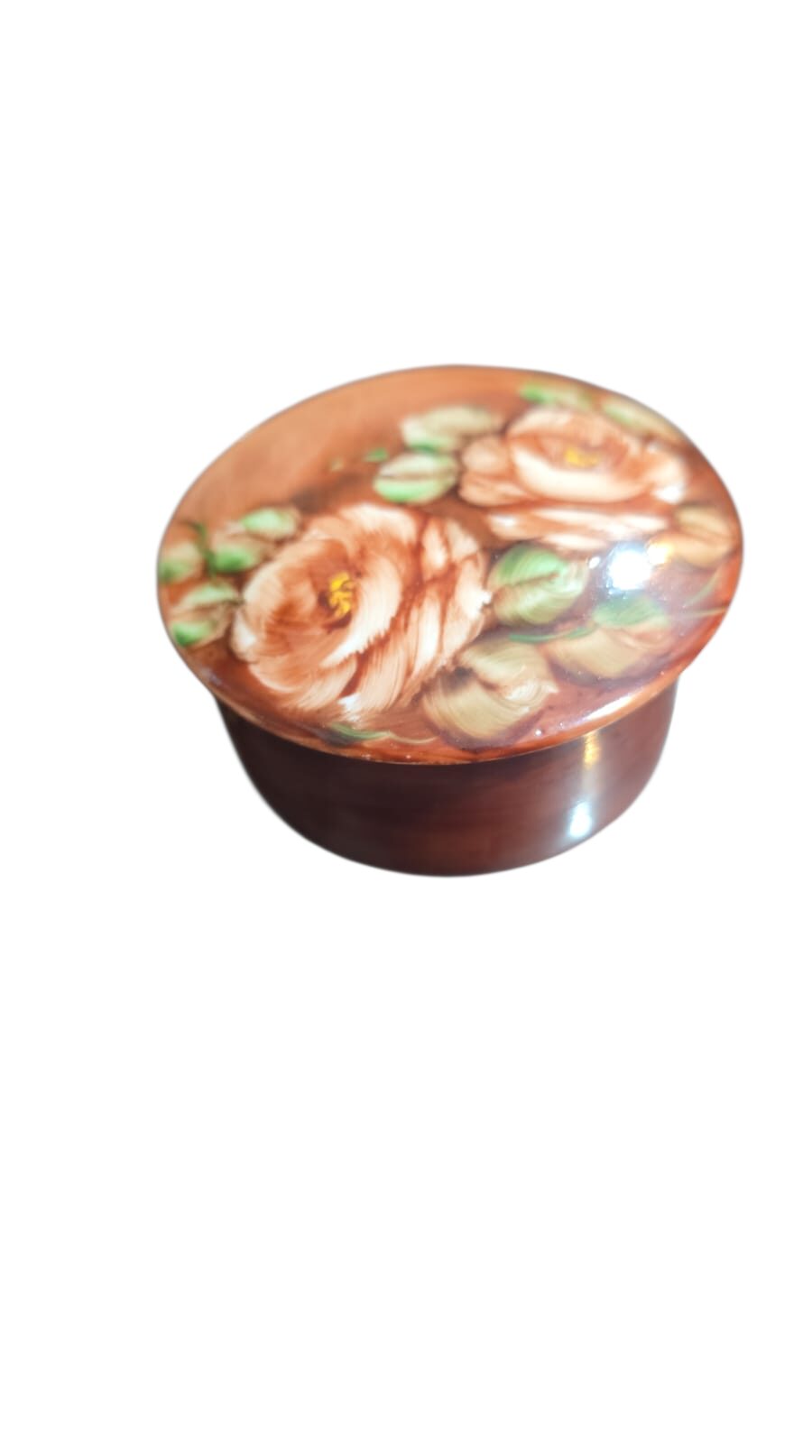 Potiche de porcelana pintado a mão