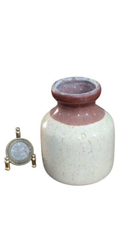 Pequeno vaso em cerâmica vitrificada