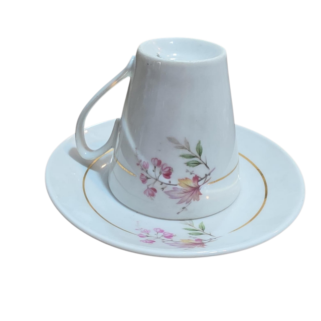 Par de xícaras de café, porcelana Real