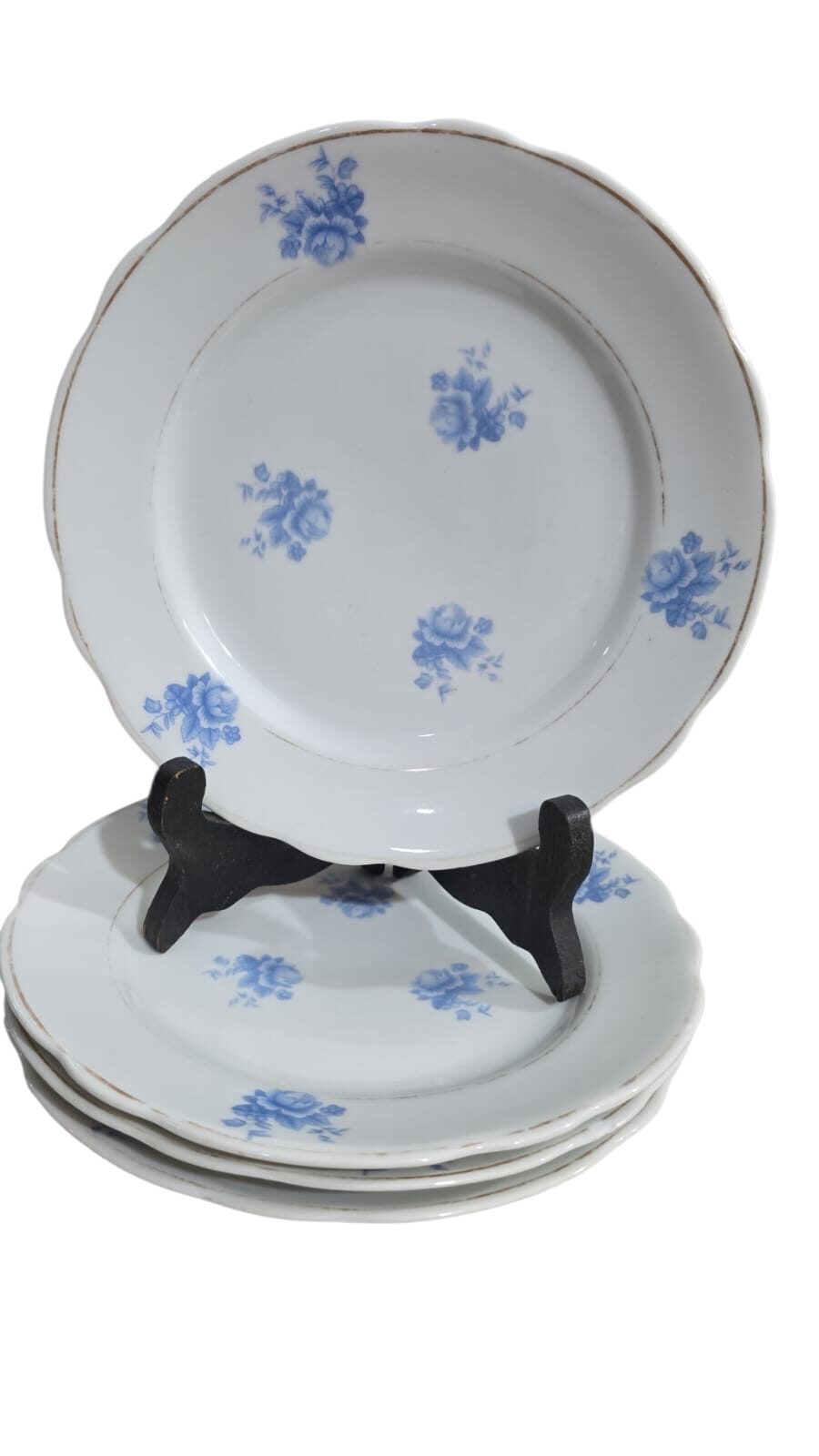 Pratos de sobremesa porcelana Real, motivos florais. (valor unitário)