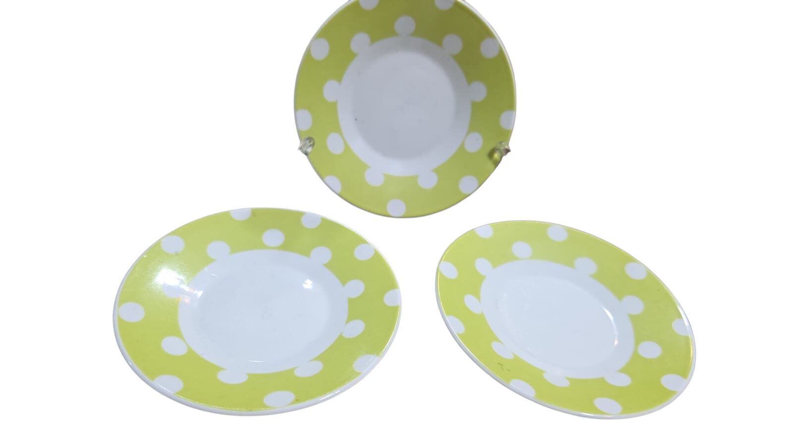 Trio de pires de café de porcelana