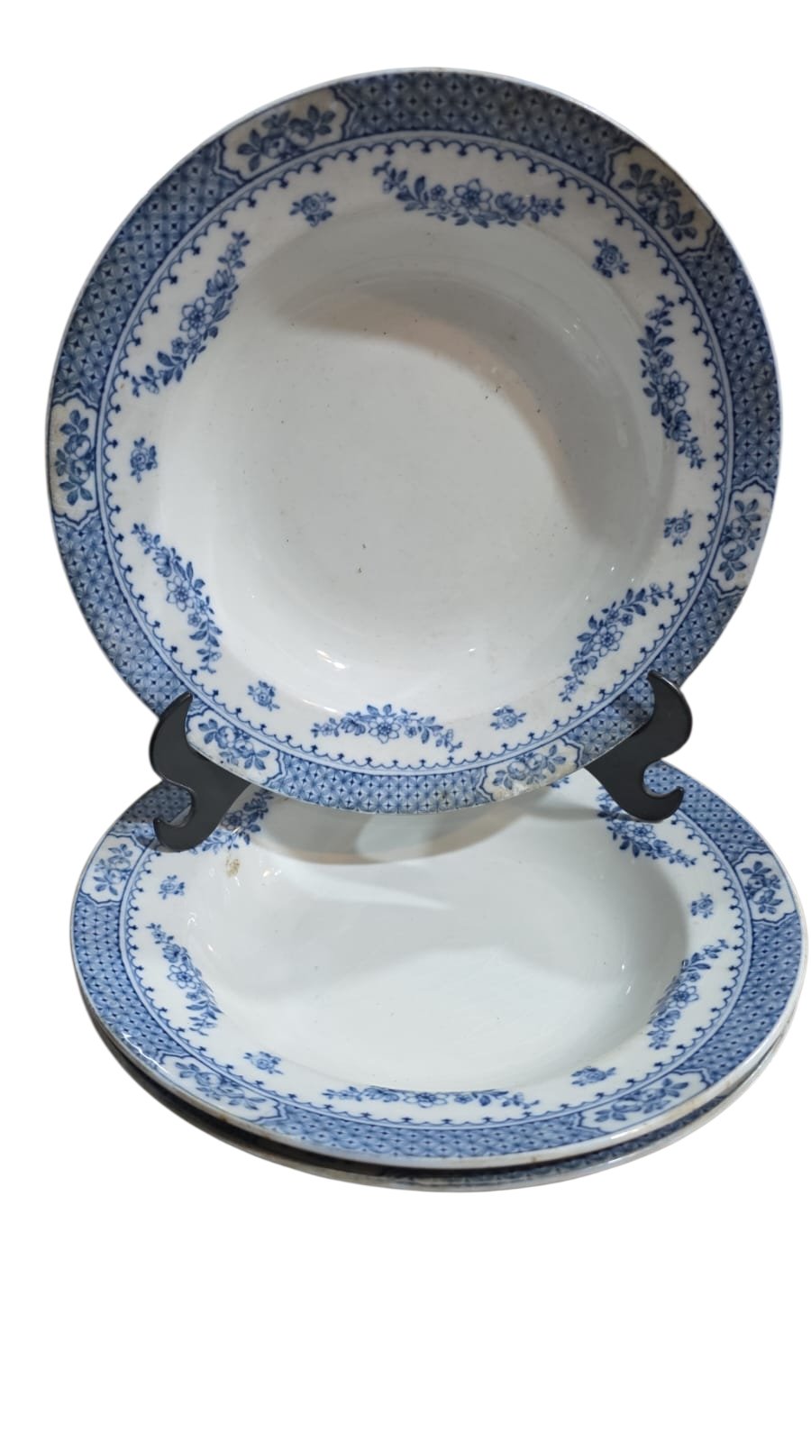 Antigos pratos fundos de louça inglesa (valor unitário)