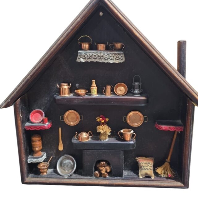 Decoração de parede, grande casinha farm house para parede, feita a mão