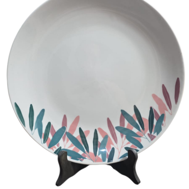 Belo prato de bolo de porcelana Oxford