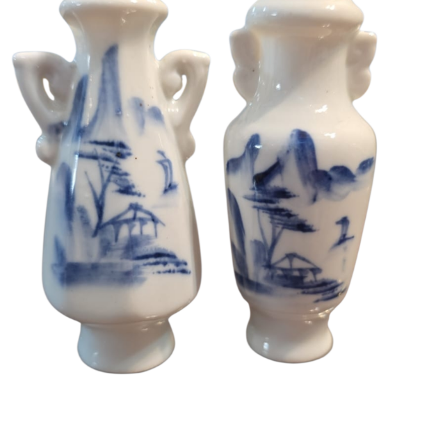 Par de Ânforas de porcelana oriental, bela arte feita a mão