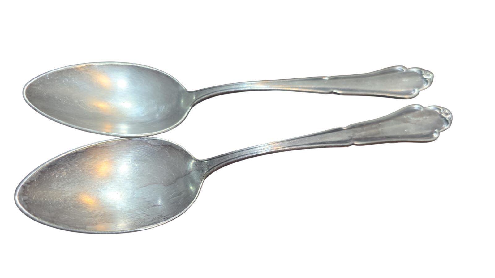 Par de colheres Elegantes espessuradas a prata da manufatura Martin