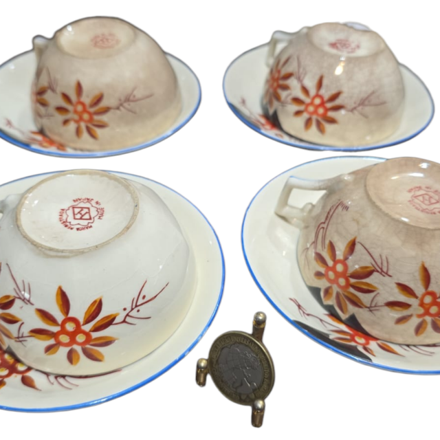 Conjunto de xícaras de chá em porcelana japonesa