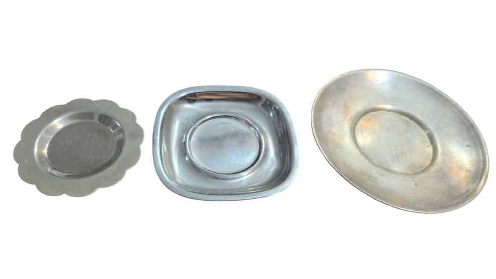 Trio de inox e espessurado a prata