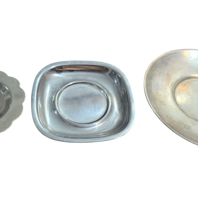 Trio de inox e espessurado a prata