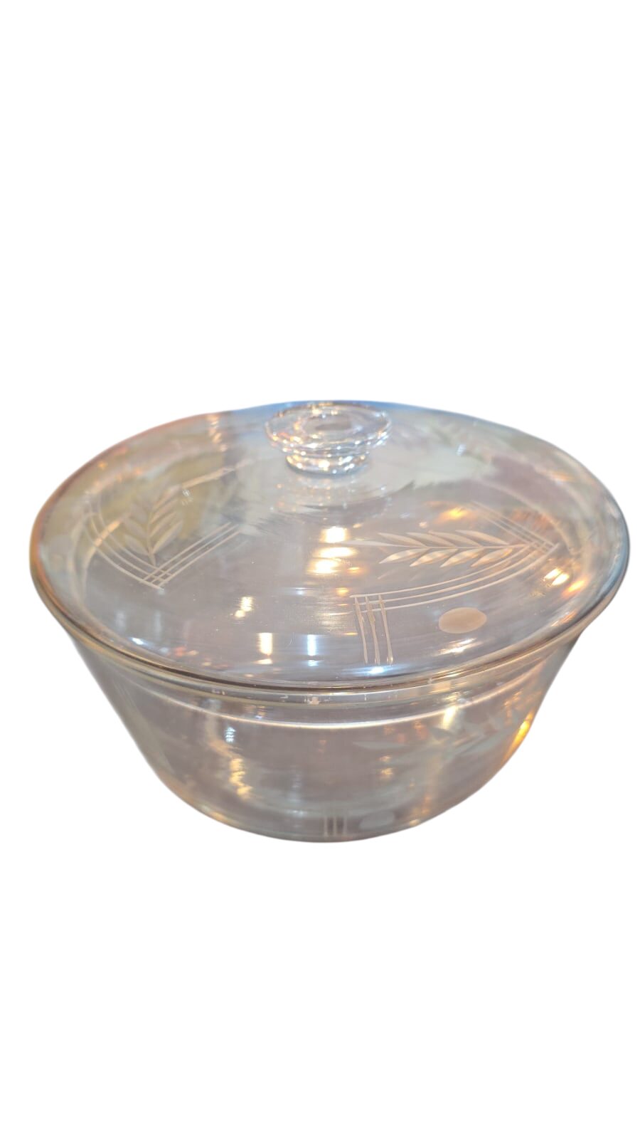 Bomboniere de cristal com lapidações vegetalistas