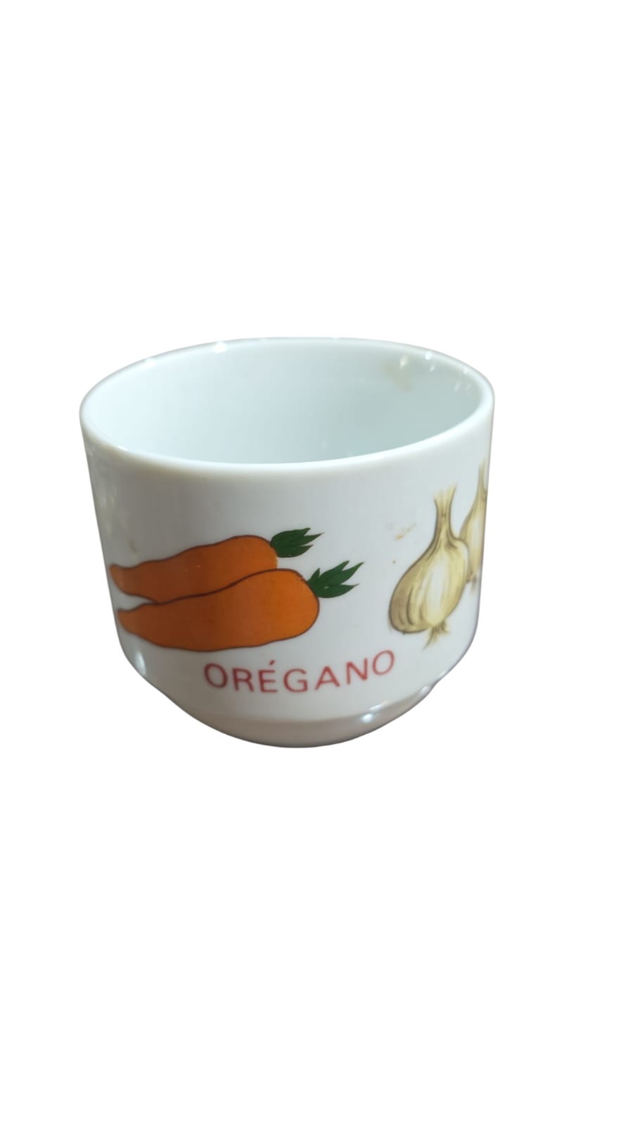 Pote de orégano sem tampa, porcelana Schmidt, bela arte