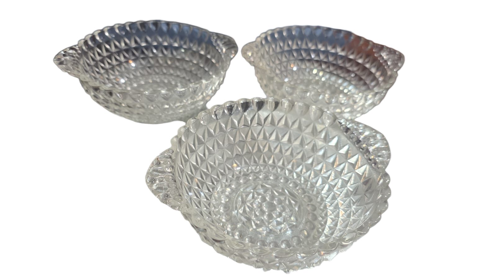 Raros bowls de sobremesa antigos ricamente lavrados