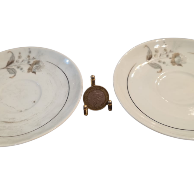 Par porcelana Real, motivos florais