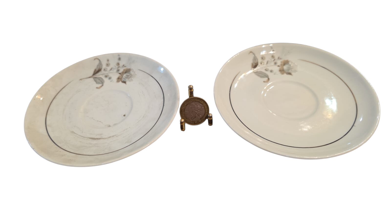 Par porcelana Real, motivos florais