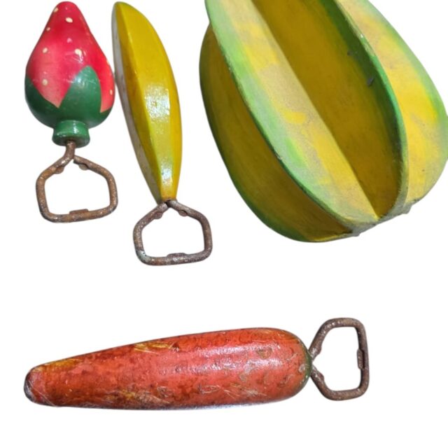 Lote de frutas artificiais vintage