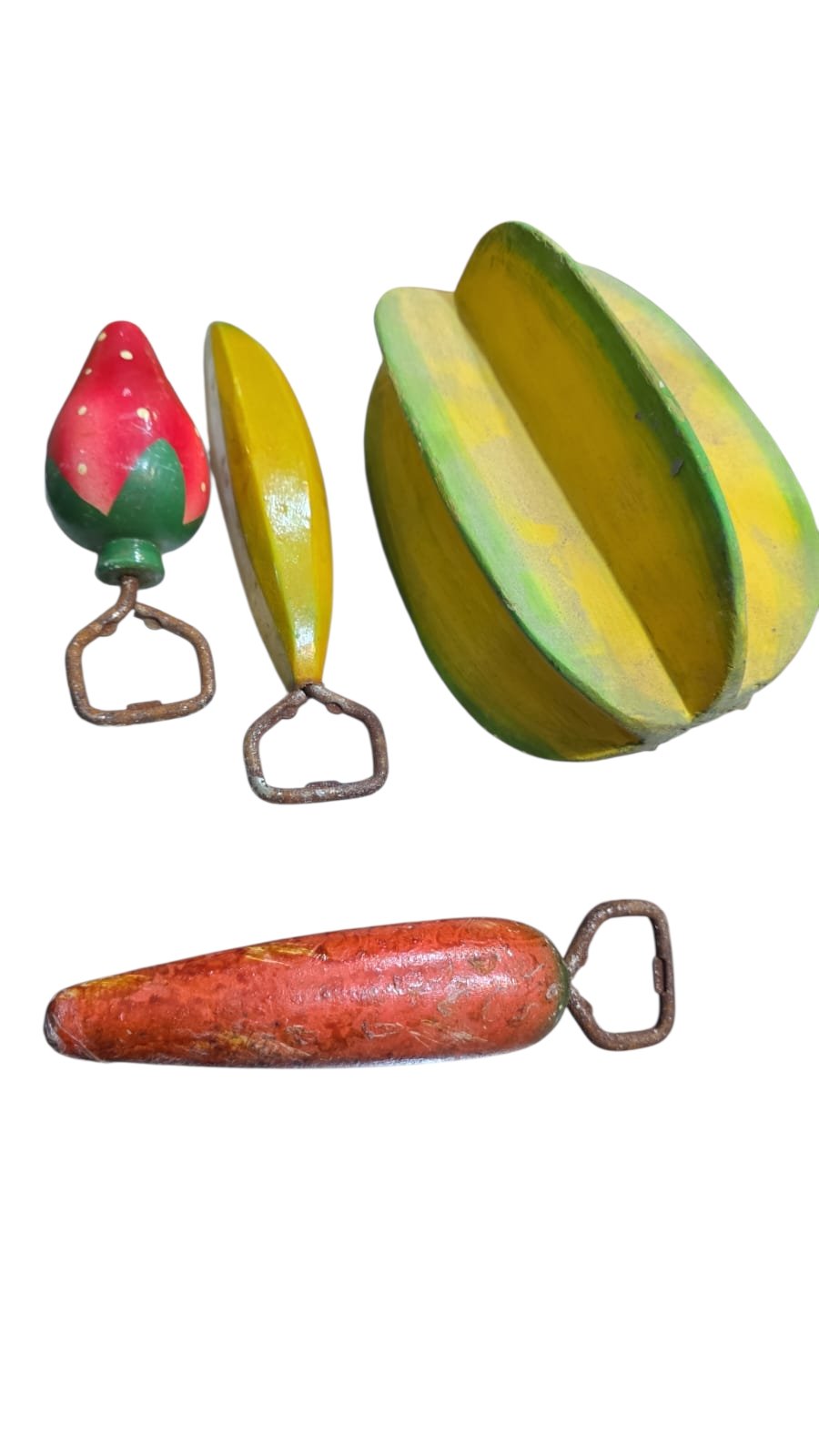 Lote de frutas artificiais vintage