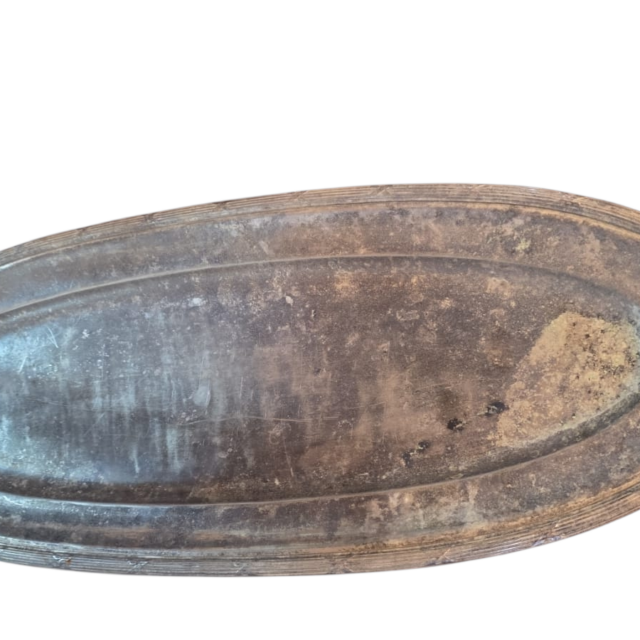 Grande travessa oval espessurada a prata, Fracalanza