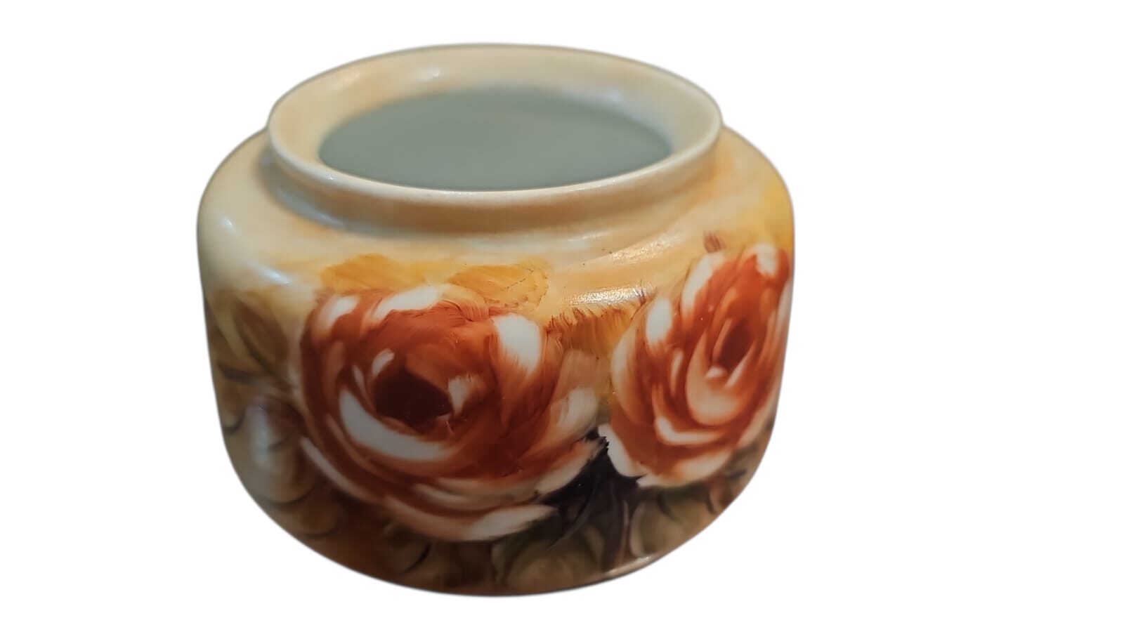 Vaso de porcelana, pintado a mão, bela arte