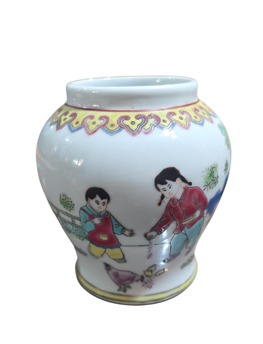 Vaso bojudo em porcelana chinesa, bela arte feita a mão