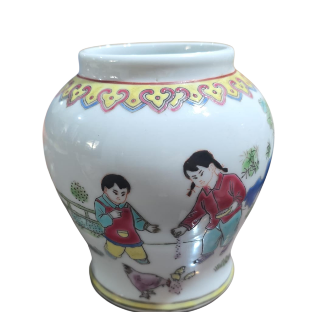 Vaso bojudo em porcelana chinesa, bela arte feita a mão