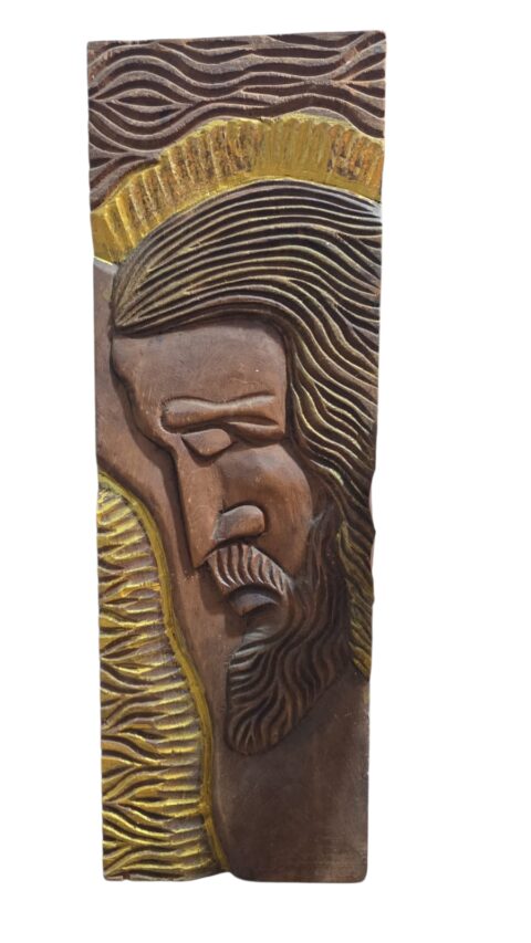Decoração sacra de madeira, para parede
