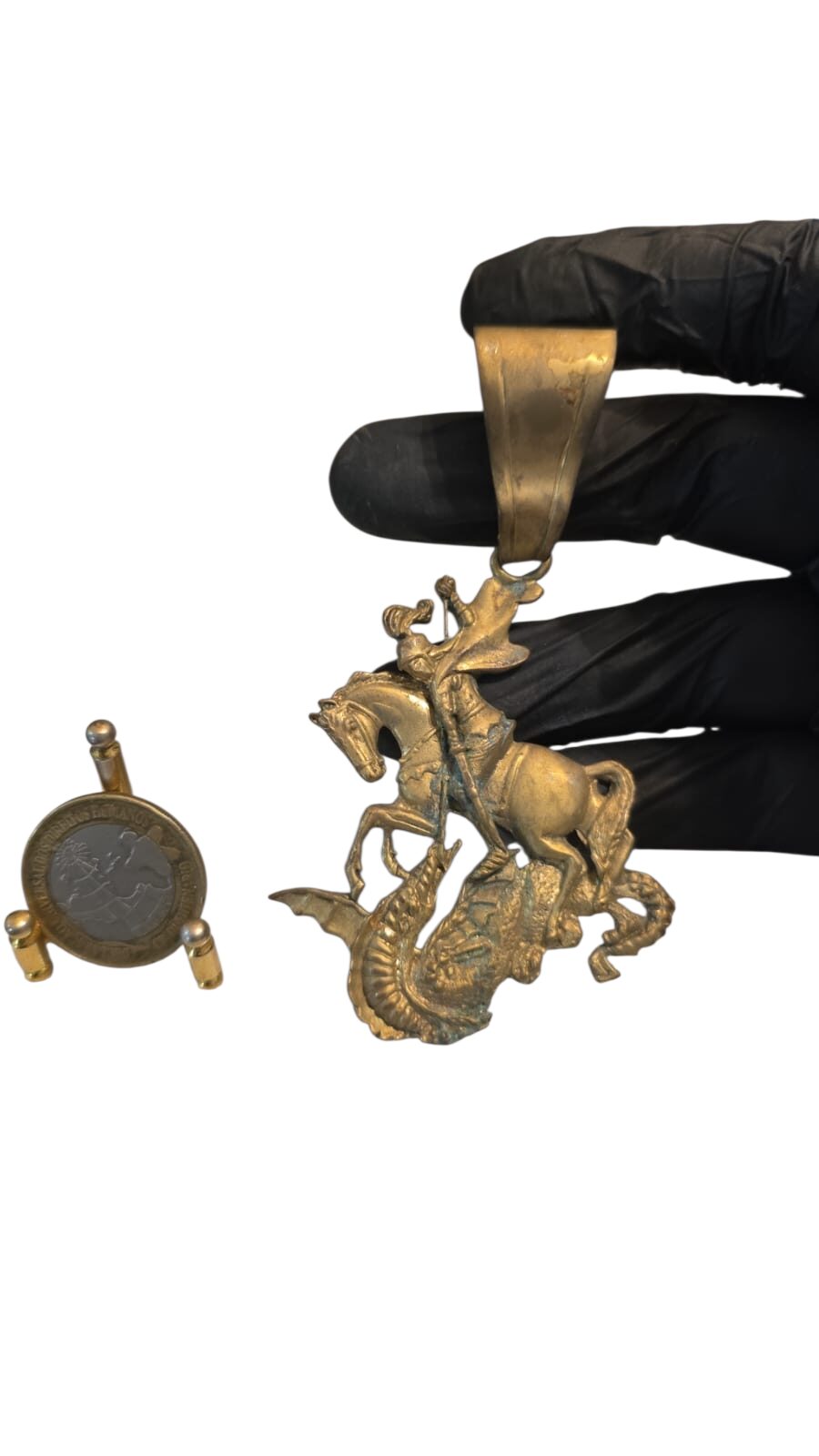 Antiga decoração de pendurar de São Jorge