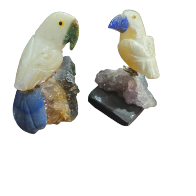 Par de pássaros de pedra