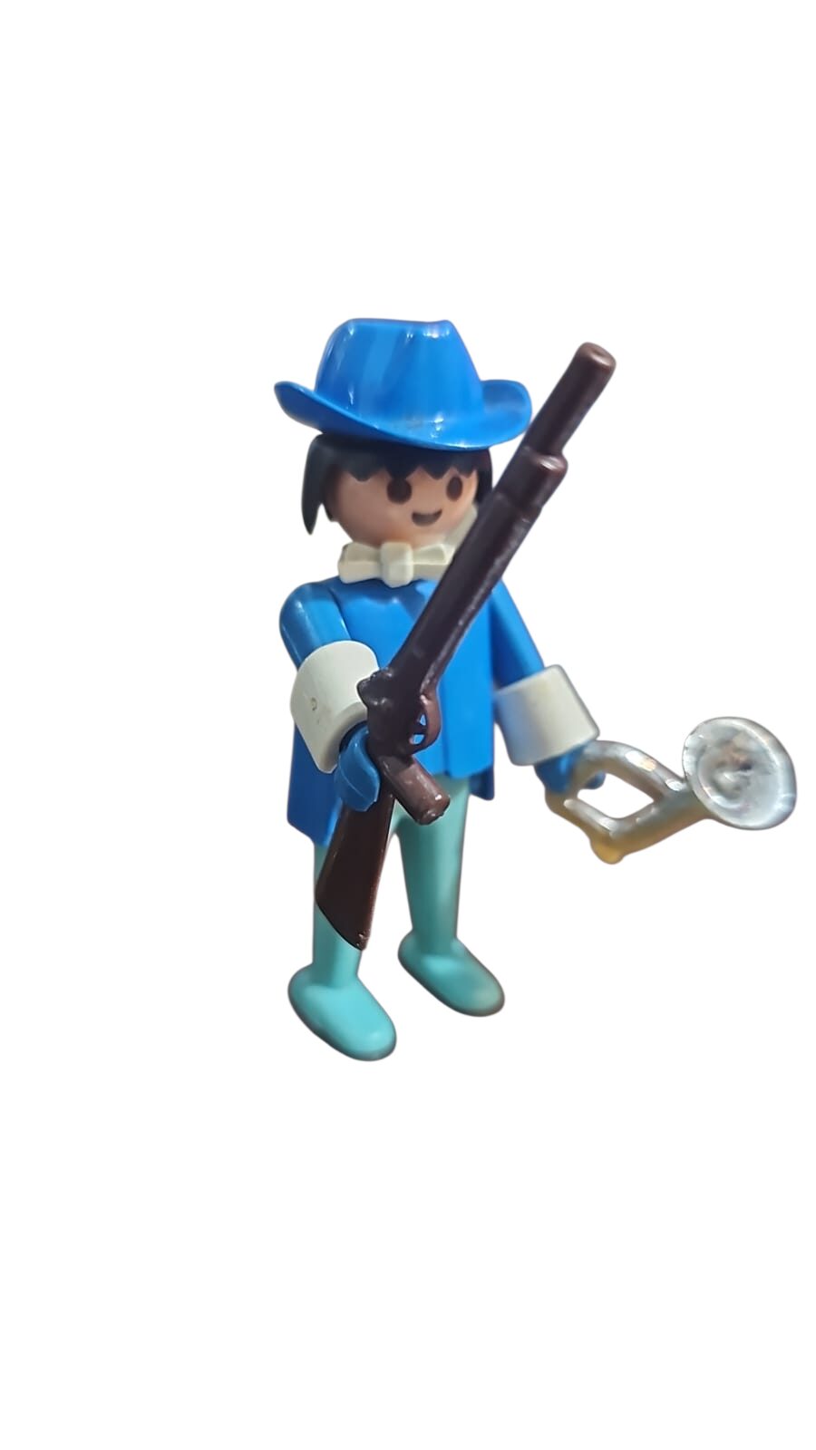 Antigo playmobil com acessórios de guerra