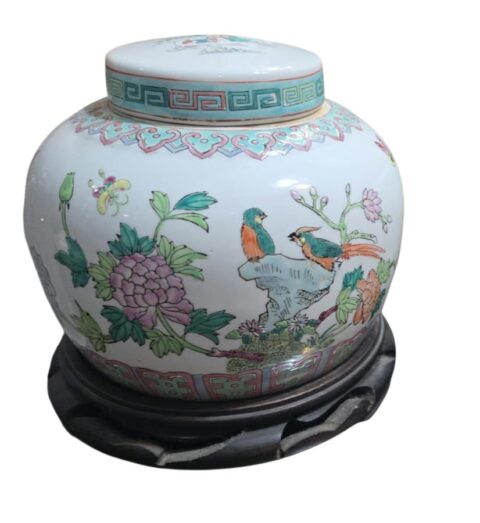 Vaso com tampa / potiche de porcelana chinesa