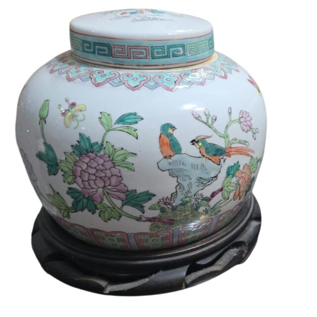 Vaso com tampa / potiche de porcelana chinesa