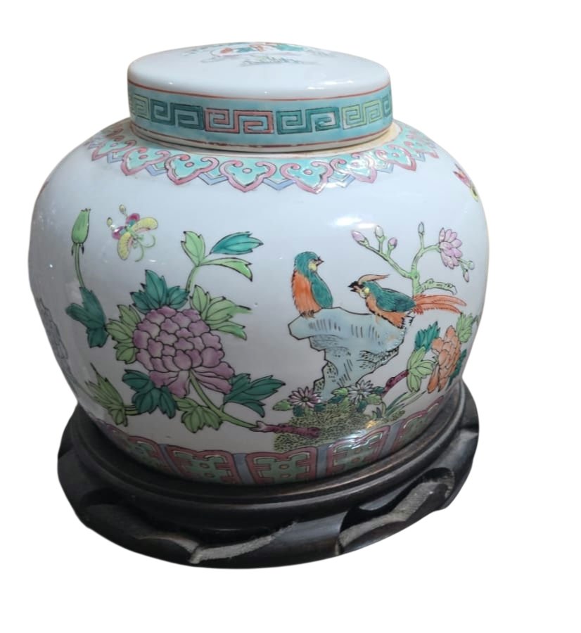 Vaso com tampa / potiche de porcelana chinesa