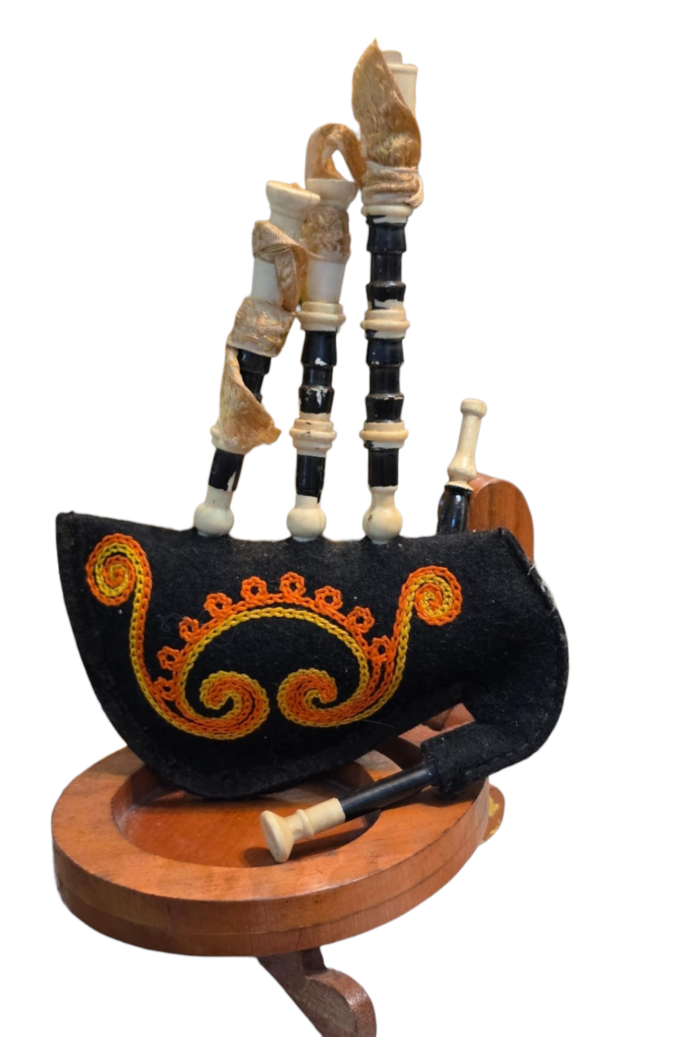 Antiga gaita de fole decorativa