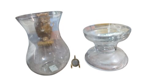 Par de vasos de vidro
