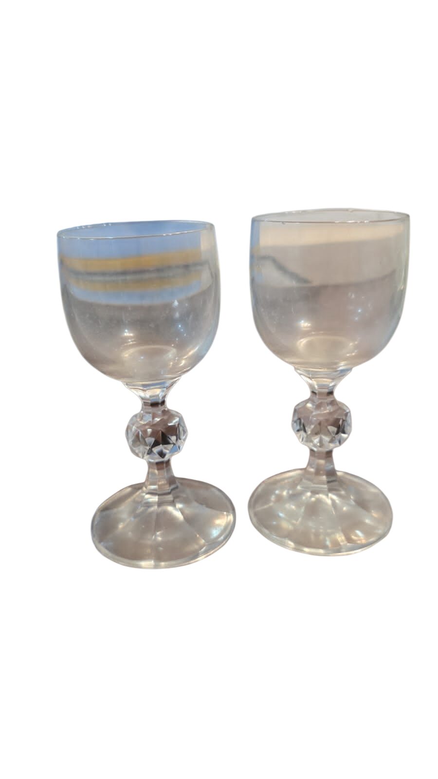 Par de taças de cristal