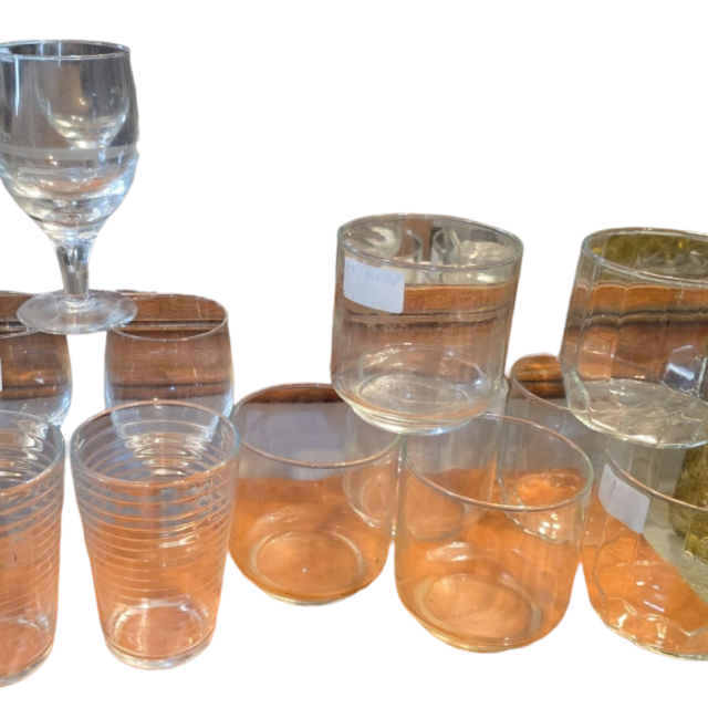 ote de copos e taças diversos, cristal/vidro