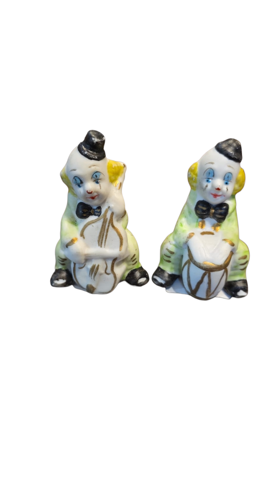Par de palhaços de porcelana