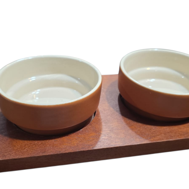 Conjunto para pastas ou petisqueiras de louça
