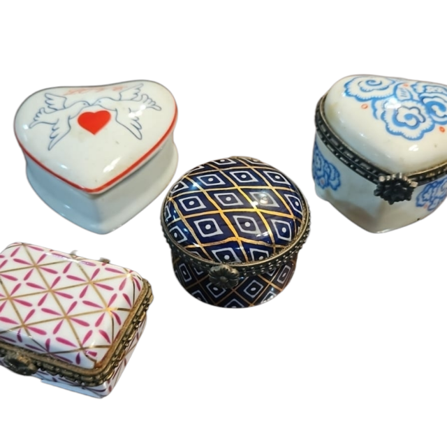 Lote de belos potiches de porcelana, linda arte
