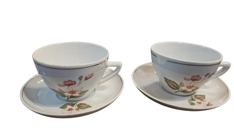 Xícaras de chá porcelana Pozzani,
