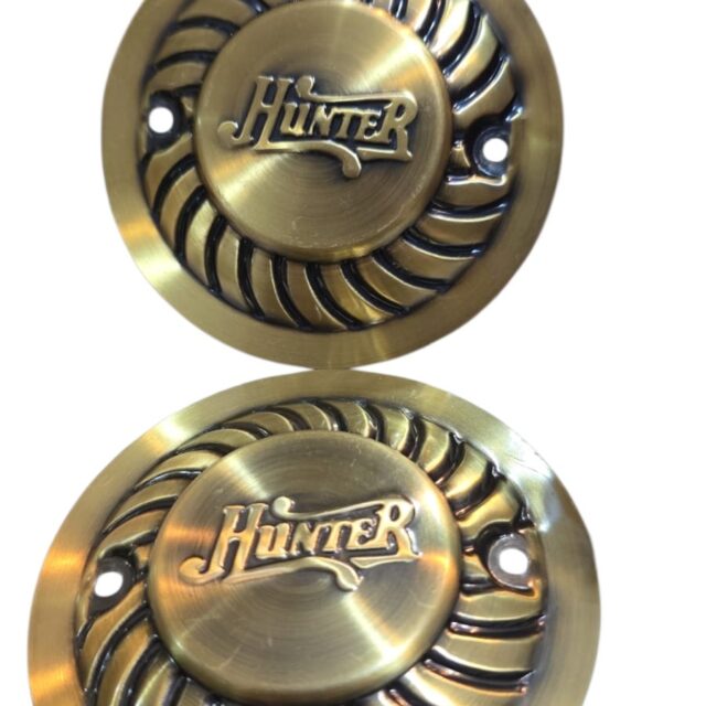 Par de apliques de metal da manufatura Hunter