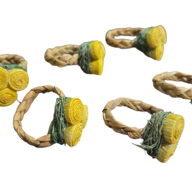 Conjunto de porta guardanapos de mesa artesanais