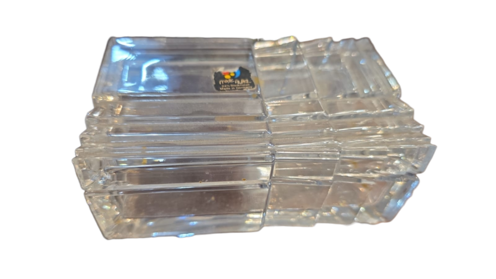 Elegante potiche de cristal alemão art deco