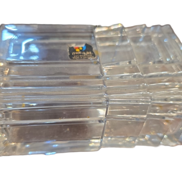 Elegante potiche de cristal alemão art deco