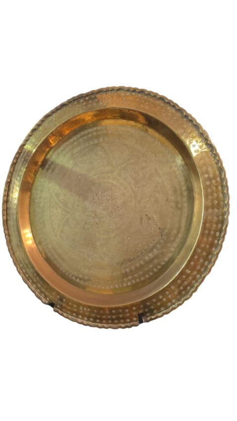 Enorme medalhão indiano em dourado metal