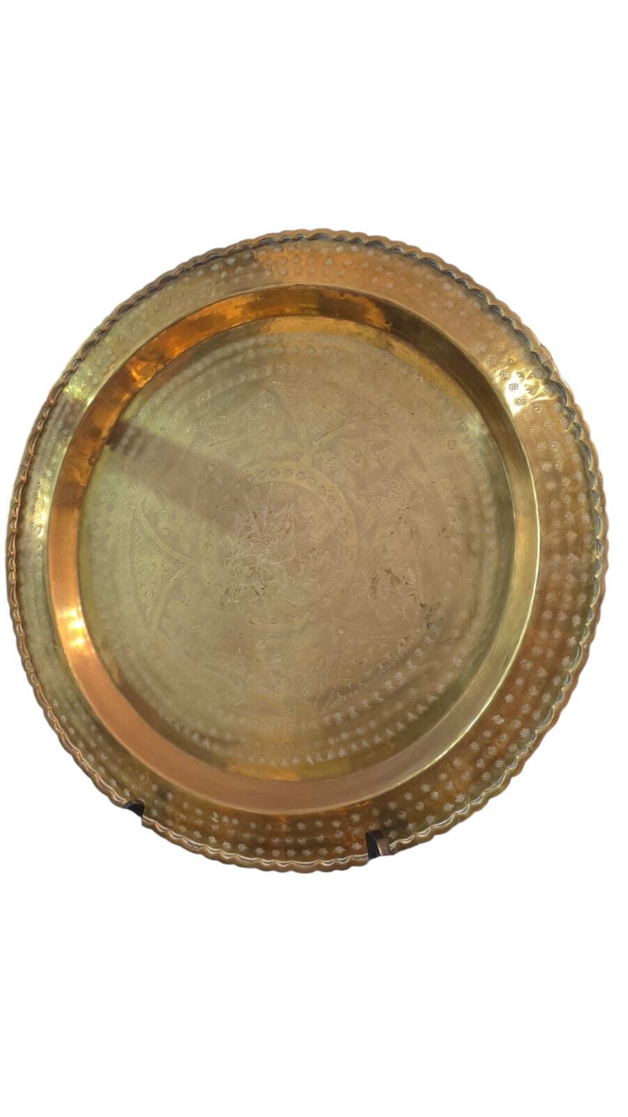 Enorme medalhão indiano em dourado metal