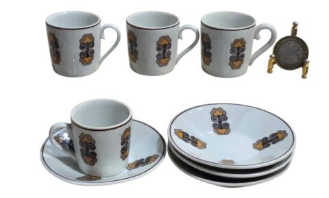 Xícara de café dois goles com pires. Porcelana Polovi Germer. (valor unitário)